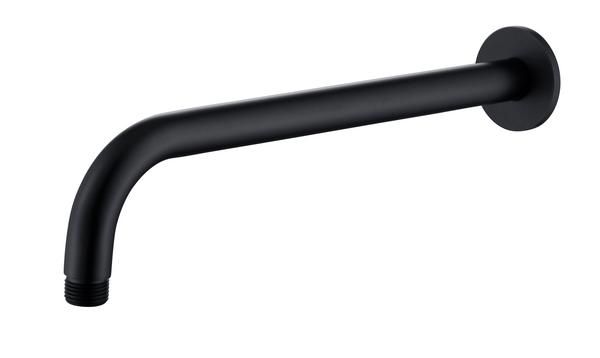 RAK 300Mm Wall Arm Round In Black RAKSHW0003B Bathroomsuites