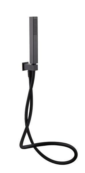 Sq Shwr Handset Wall Bracket Kit In Black RAKSHW4003B Bathroomsuites
