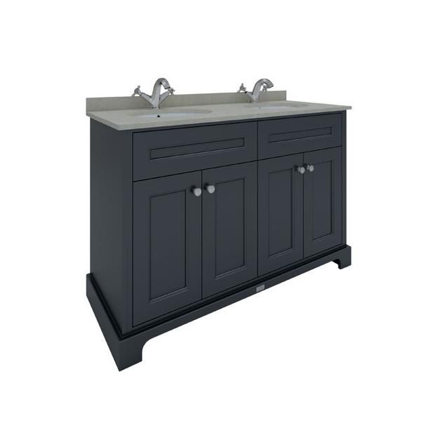 RAK Washington 1200Mm Double Bsn Unit In Black RAKWBU120504 Bathroomsuites