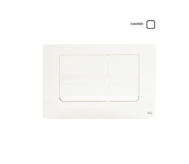 OLI RIA DUAL BRANCA/ WHITE FLUSH PLATE 640581