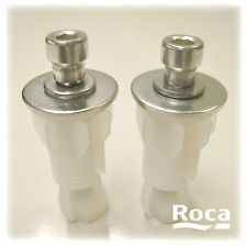 ROCA PAIR SOFT CLOSE TOP FIX PEG WC TOILET SEAT HINGE FIXING KIT SET AI0000400R ROCA TOILET SEAT SPARES 