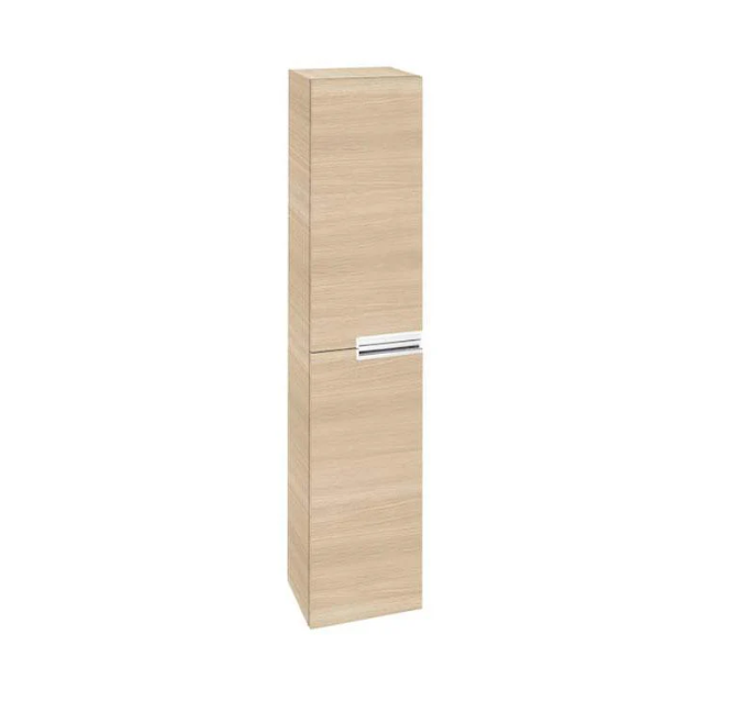 Roca  Victoria-N column unit 300 x 1500mm - 2 soft-close doors - textured oak A856660155