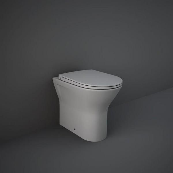 RAK Feeling Rimless Btw Pan In Matt Grey RST19503A Bathroomsuites