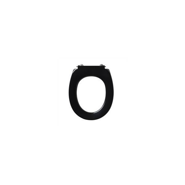 Armitage Shanks Contour 21 Small Toilet Seat with Fixings No Cover Black S405766