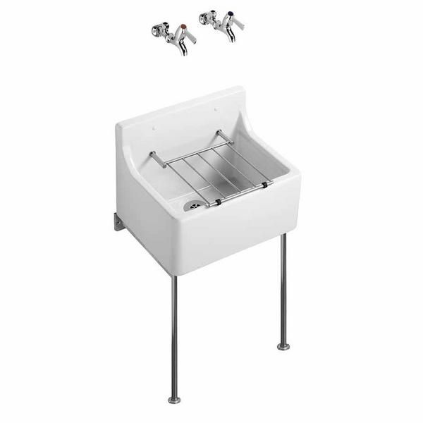 A/Shks S591501 Birch 46cm Cleaners Sink + Grating