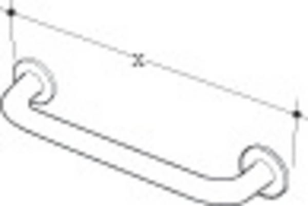 A/Shks S6453AC Con21 Str Grab Rail Wht 50cm