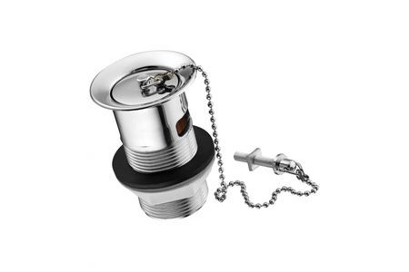 Armitage Shanks Slotted Basin Waste with Plastic Plug Chain and Stay - Chrome - S8800AA