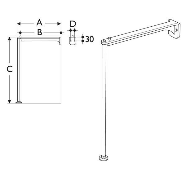 A/Shks S9233MY S/S Legs&Bearers for 445/510 Sinks