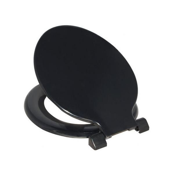 Celmac Calypso dual position plastic toilet seat and cover Black SCA21BL