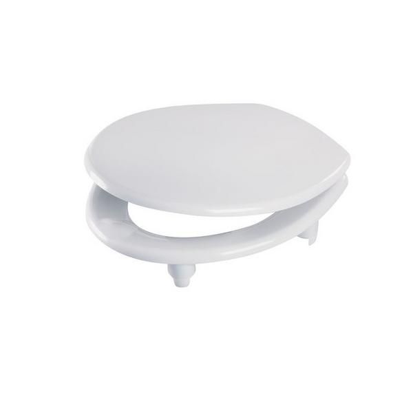 Celmac SCI11WY White Celeste Pro Raised Toilet Seat & Cover with Chrome Hinges 5024139038753