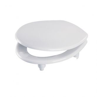 Celeste Pro anti viral seat only with C/P brass hinge - White Wirquin Celeste Pro anti viral seat only with C/P brass hinge - White -SCI51WY