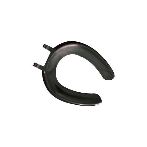 Celmac Crescent Adult A Standard Close Toilet Seat Only With Plastic Hinge Black SCR51BL