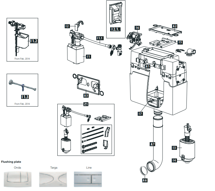 Schwab Concealed flushing cistern 187.1200