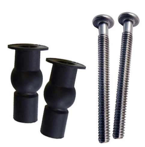 Top Fix Toilet Seat Grommet Set - Black 5029067005020