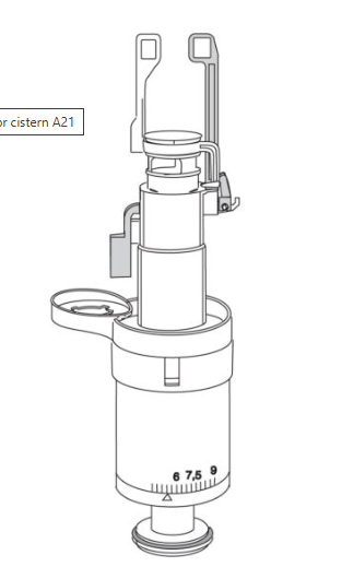 Mepa 590705 Flush Valve for cistern A21