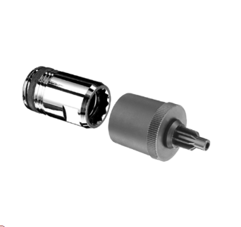 Schell 007010699 Quick Adaptor- QUICK plug-in technology With socket for plug element at 30° pitch. Outer diameter suitable for accommodating the push rosette. Low stress corrosion cracking due to galvanised surface and stress-free plug connection