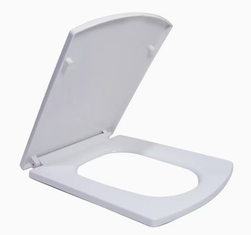 New Economical Modern Slow-Close Square PP Plastic Toilet Seat Cover Lid - H595 / 3922200000