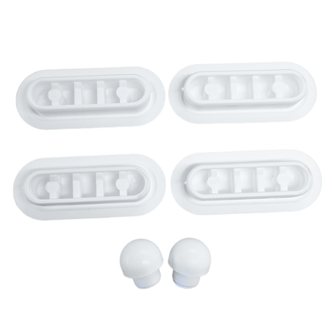 Haro 404492 Seat Buffer Pads for Toilet Seats White /  1001940000