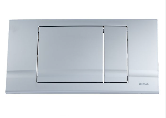 Schwab 227559 Riva Duo Flush Plate Bright Chrome