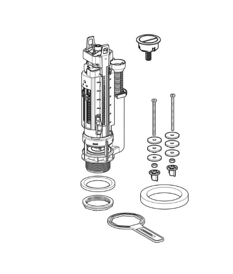 Geberit 282.352.21.1 Type 290 d50 dual flush valve