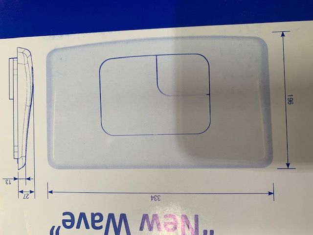 Siamp New Wave Flush Plate'Plastic White 34016210 / 3247230020348           