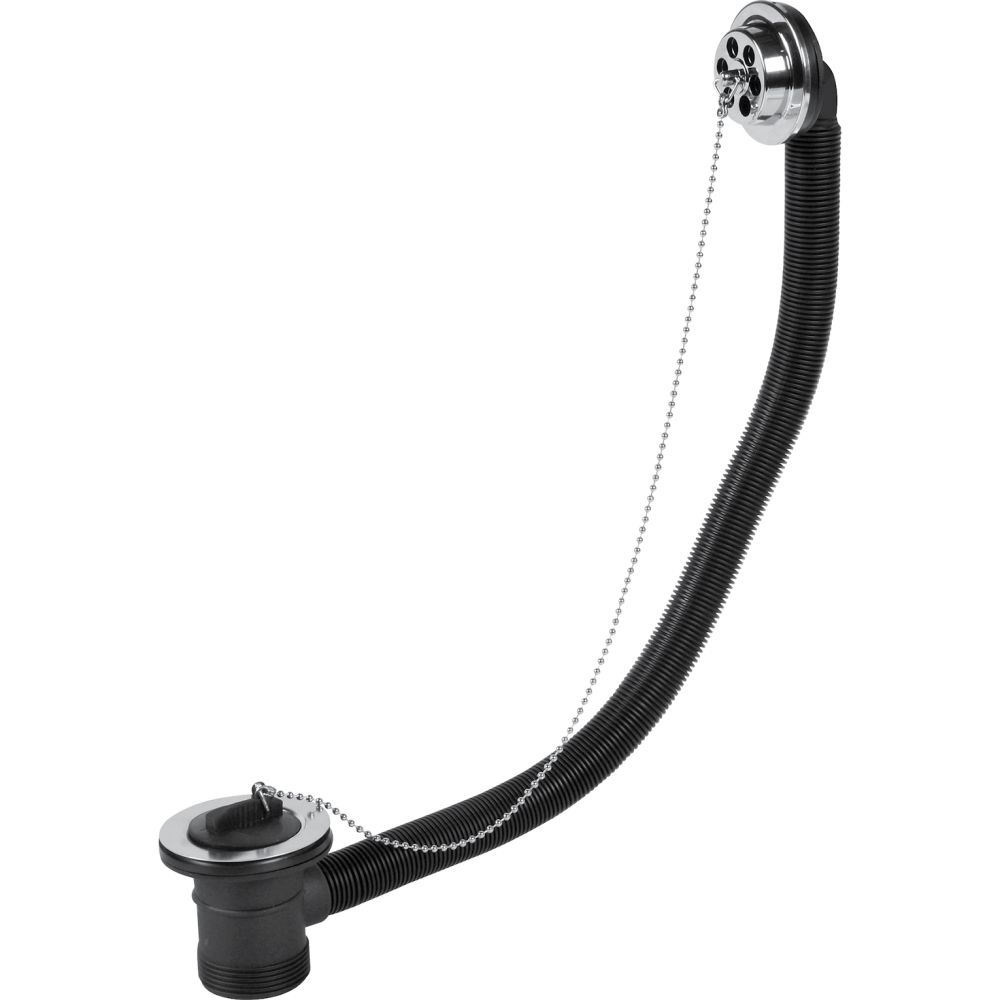 Wirquin.Chrome.plated.bath.waste.tidi.poly.plug,.and.metal.overflow