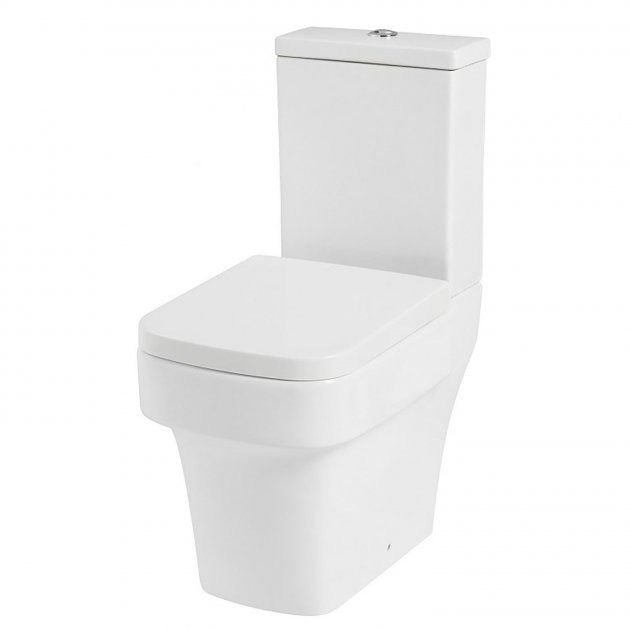 Square Medici Soft Close Toilet Seat and cover with fittings White MTS00147854