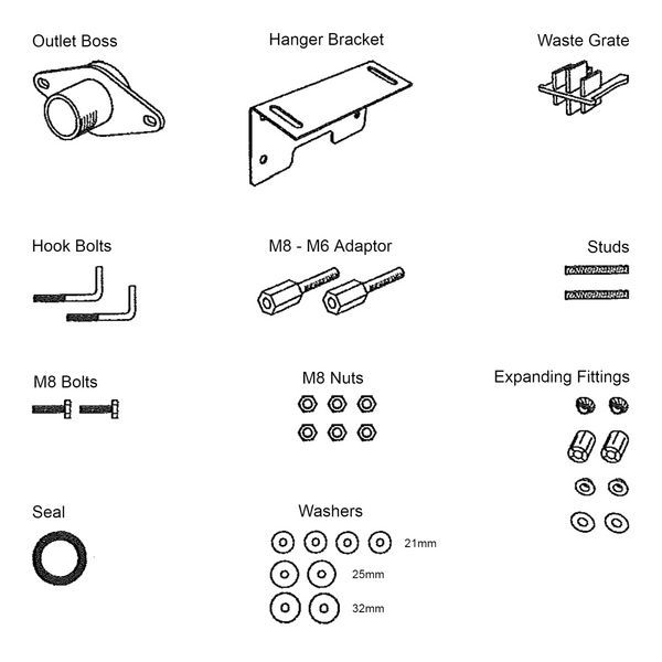 Twyford SR1314XX Sola Spectrum Basin Fitting Kit
