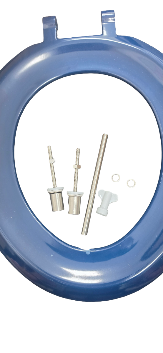 Twyford Avalon WC seat ring, barrier-free-BLUE ** seat has small chip as shown**