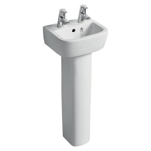 Ideal Standard Tempo 35cm handrinse basin, two tapholes T059601