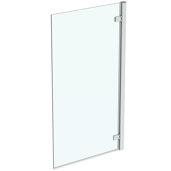 Ideal Standard  IS i.life 815 Hinged Angle Bathscreen Right Hand with Idealclean clear glass - bright silver finish  T4884EO