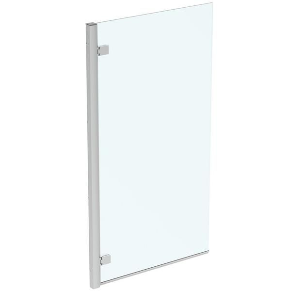 Ideal Standard  IS i.life 815 Hinged Angle Bathscreen Left Hand with Idealclean clear glass - bright silver finish  T4885EO