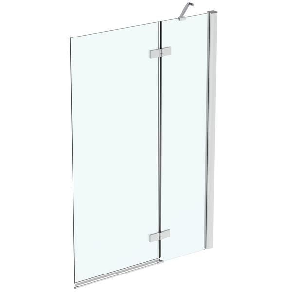 Ideal Standard  IS i.life 1000 2 Panel Bathscreen 400 + 600 Right Hand with Idealclean clear glass - bright silver finish  T4886EO