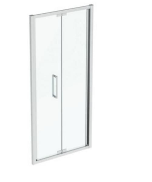 Ideal Standard  IS i.life 1000 Infold Door  with Idealclean clear glass - bright silver finish  T4929EO