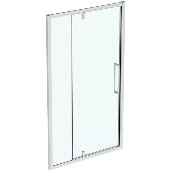 Ideal Standard  IS i.life 1200 Pivot Door and panel with Idealclean clear glass - bright silver finish  T4965EO