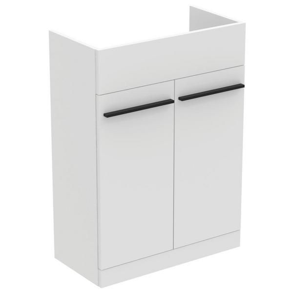 Ideal Standard  Ideal Standard i.life A 60cm semi countertop washbasin unit with 2 doors (separate handles required), matt white  T5262DU