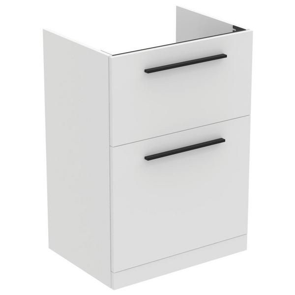 Ideal Standard  Ideal Standard i.life A 60cm floor standing vanity unit with 2 drawers (separate handles required), greige matt  T5273NH
