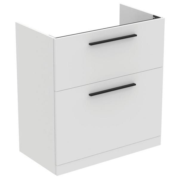 Ideal Standard  Ideal Standard i.life A 80cm floor standing vanity unit with 2 drawers (separate handles required), greige matt  T5274NH