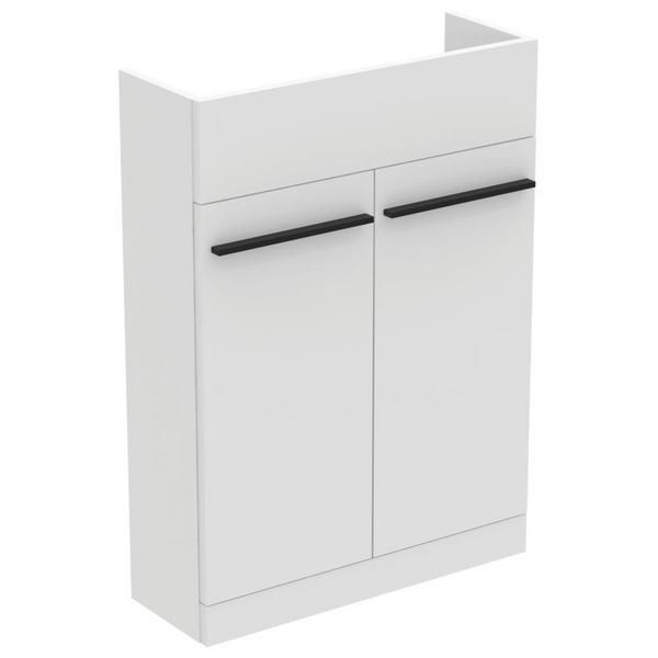 Ideal Standard  Ideal Standard i.life S 60cm compact semi countertop washbasin unit with 2 doors (separate handles required), matt white  T5298DU