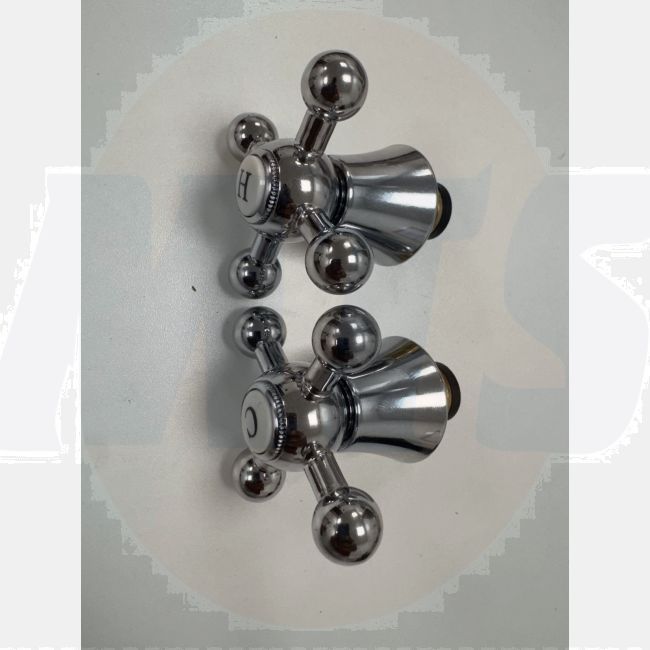 Bristan Basin Tap Reviver CHROME HANDLES ONLY NO CARTRIDGES (Hot & Cold Side) 3/4 Sold as pair TC58081HANDLE