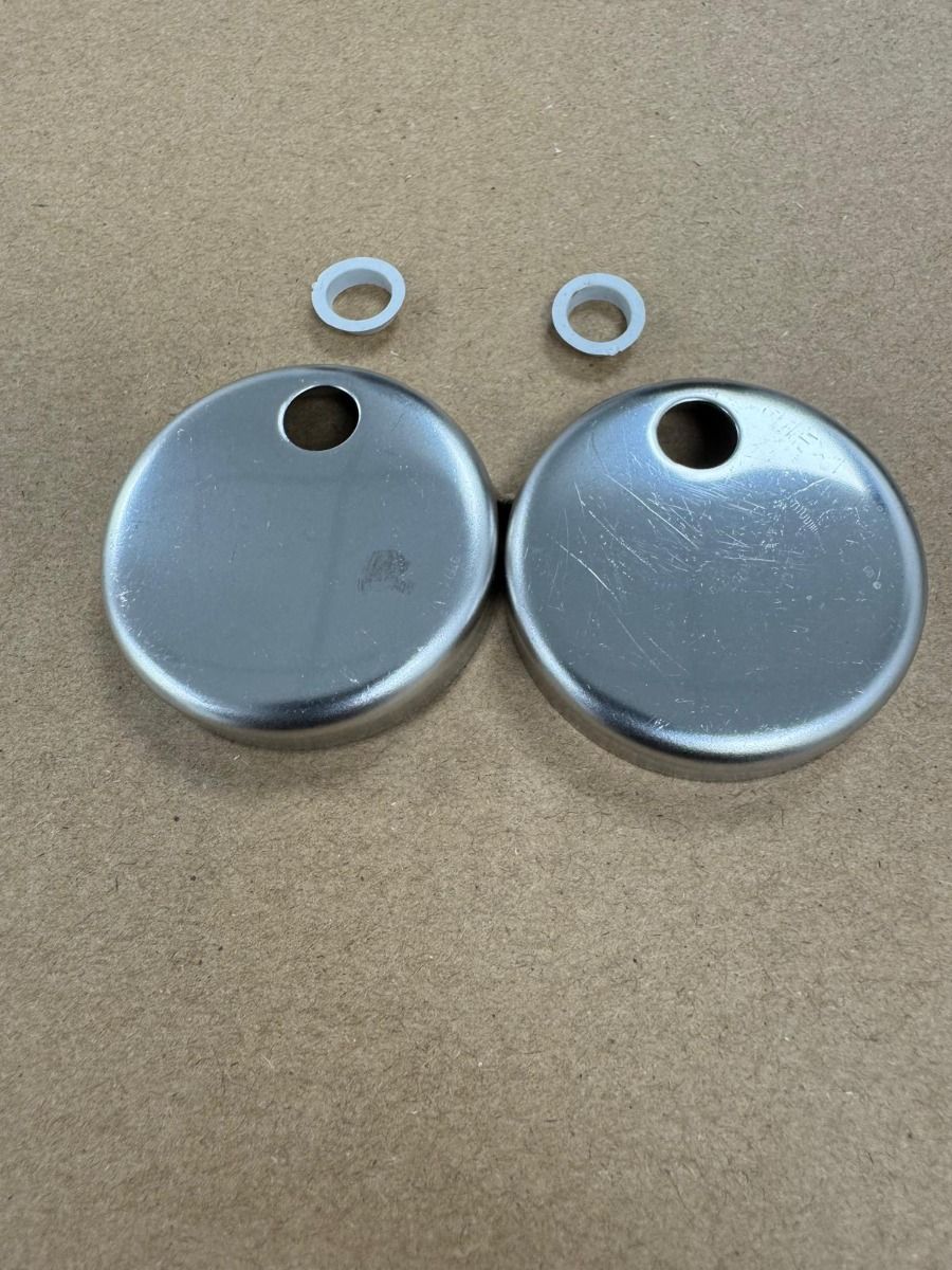 Toilet Seat Hinge Chrome Cover Caps  A3331Peld