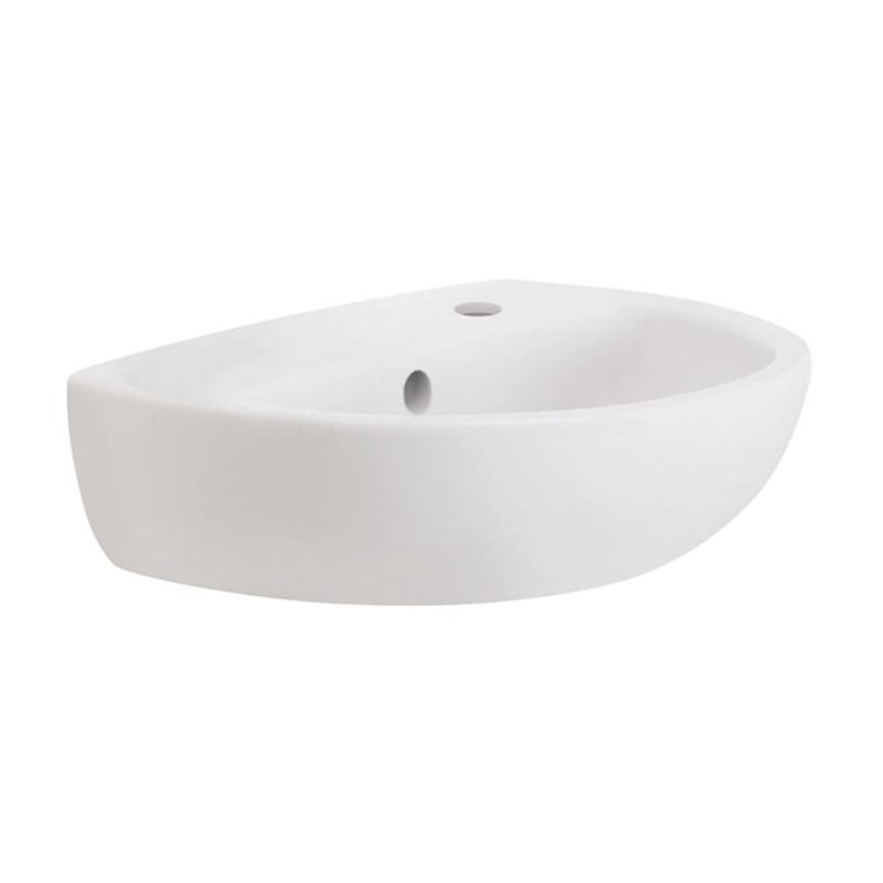 Twyford OT4845WH Option 400 x 330mm 1 Right Hand Tap Hole Hand Basin