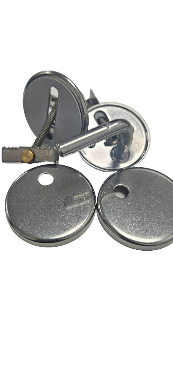 Universal top fix hinges in chrome