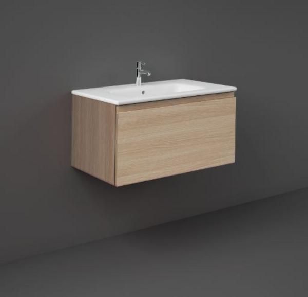 RAK Joy Uno Wh 1 Drawer Vanity 80Cm UNOWH080SOK Bathroomsuites