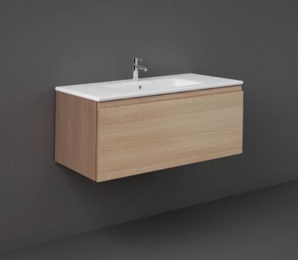 RAK Joy Uno Wh 1 Drawer Vanity 100Cm UNOWH100SOK Bathroomsuites