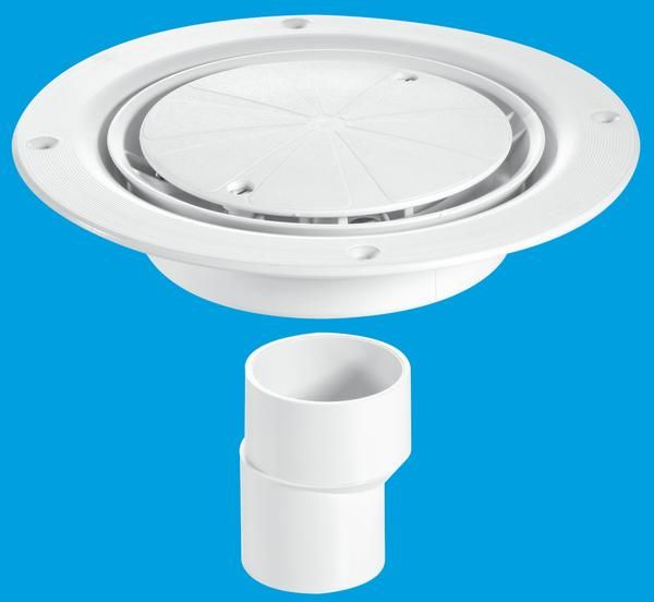McAlp USG2-WH Untrapped Shower Gully (Sheetfl) USG2WH Bathroomsuites