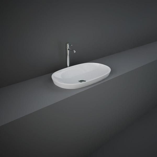 RAK Variant Elongated Oval Drop-In Wash Bsn 60Cm VARDI36000AWHA Bathroomsuites