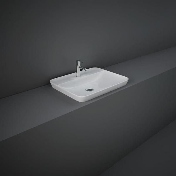 RAK Variant Rectangular Drop-In Wash Bsn 55Cm 1Th VARDI55501AWHA Bathroomsuites