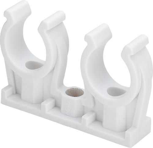 Viega Rohr-Clip 94826C2 doppelt in 15mm Kunststoff weiss 100056