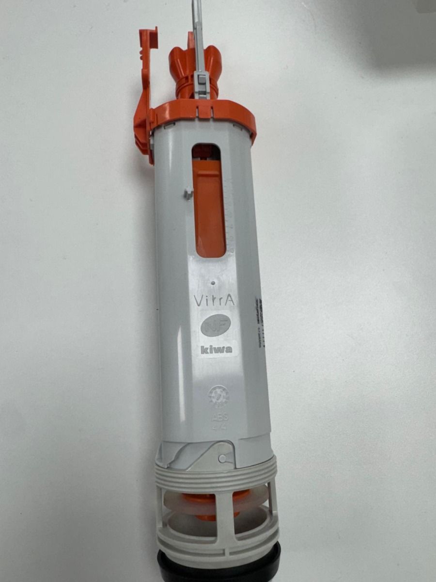 The Vitra Toilet Cistern Dual Flush Valve for Concealed Cisterns, model number 437308YP, is designed to offer efficient water management with its dual flush capability.